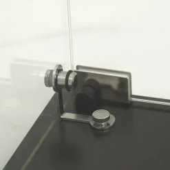 Vitrine en Verre 2 étagères, Meuble Vitrine Verre avec LED et Portes, 86x40x36 cm, Noir