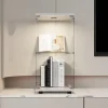 Vitrine en verre trempé à 2 niveaux avec porte, structure en métal blanc et éclairage LED intégré, Design moderne et élégant