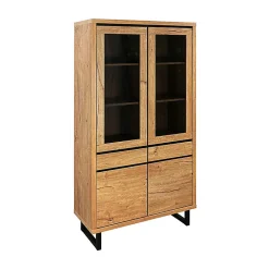 Vitrine grand modèle 2 + 2 portes 2 tiroirs Sully