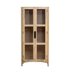 Vitrine haute en bois de manguier Nova