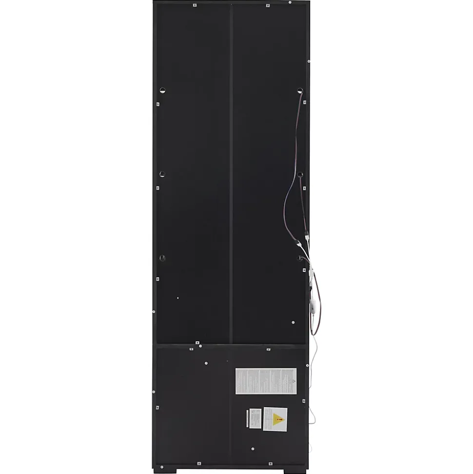 Vitrine Meubles de Salon et de Rangement avec 3 Tiroirs et LED Intégrée - MDF et Acrylique, Noir, 60x35x180 cm