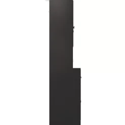 Vitrine Moderne avec Éclairage LED - Buffet Haut avec Étagères Réglables et Meuble de Rangement Haut, MDF, 140x40x175 cm, Noir
