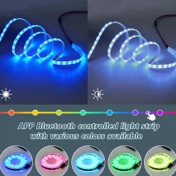Vitrine sur Pied avec LED, Meuble de Salon à Rangement Fermé Anti-Poussière en Panneau de Particules - 59,5x35x182 cm - Noir