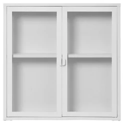 Vitrine Suspendue Brisbane, Blanc, Métal, 80x18x80 cm, Seven Design