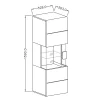 Vitrine suspendue collection OHIO coloris blanc et finitions chene.