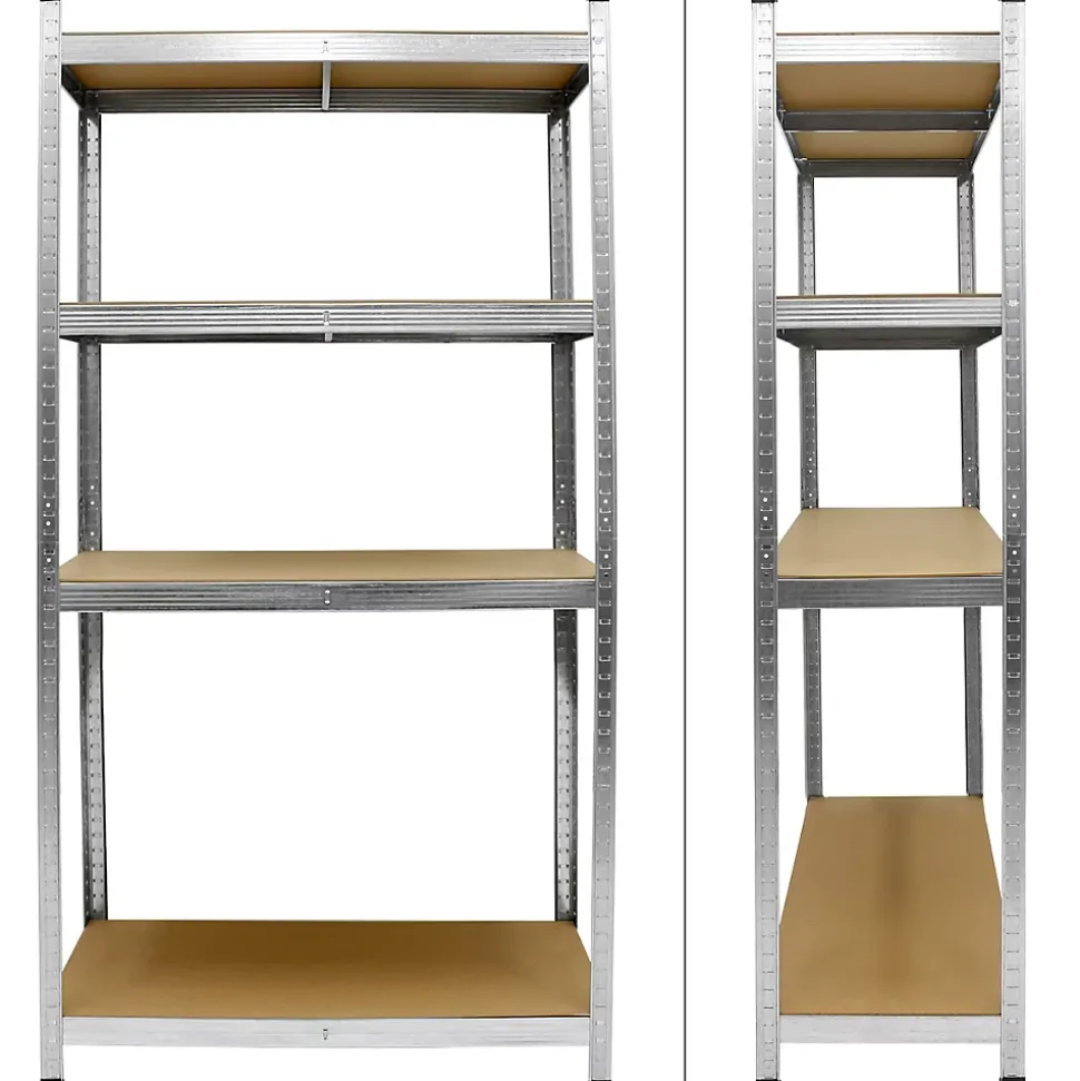 2x Etagere de Rangement - 160x80x40 cm - Charge jusqu'a 320kg - en Metal Galvanise